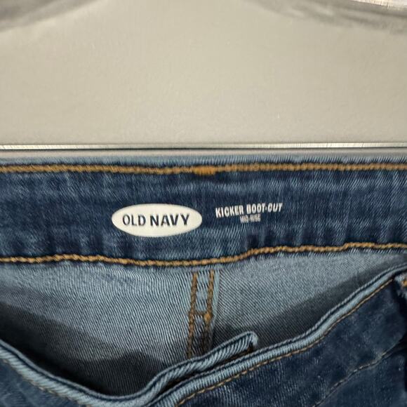Old Navy Kicker Boot Cut Midrise Bootcut Jeans Women's Plus Size 18 W LONG Tall - Picture 5 of 6